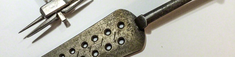 18th Century Gunsmithing Tools,  Screw Plate & Circle Cutter