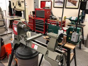 lathe, bandsaw, and other power tools