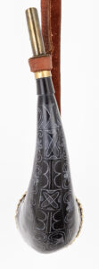 Micmac inspired engraving on a bison powder horn.