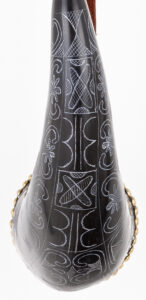 Micmac inspired engraving on a bison powder horn.
